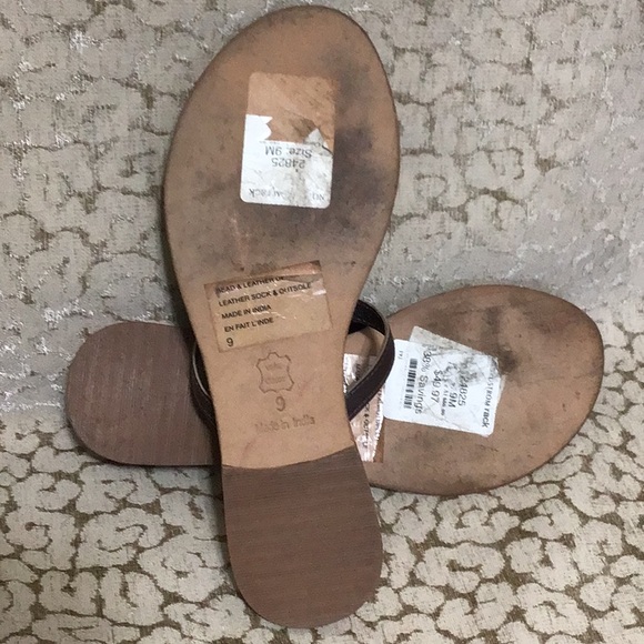 Seychelles Leather Beaded Slip On Sandals Sz 9 - Picture 3 of 3